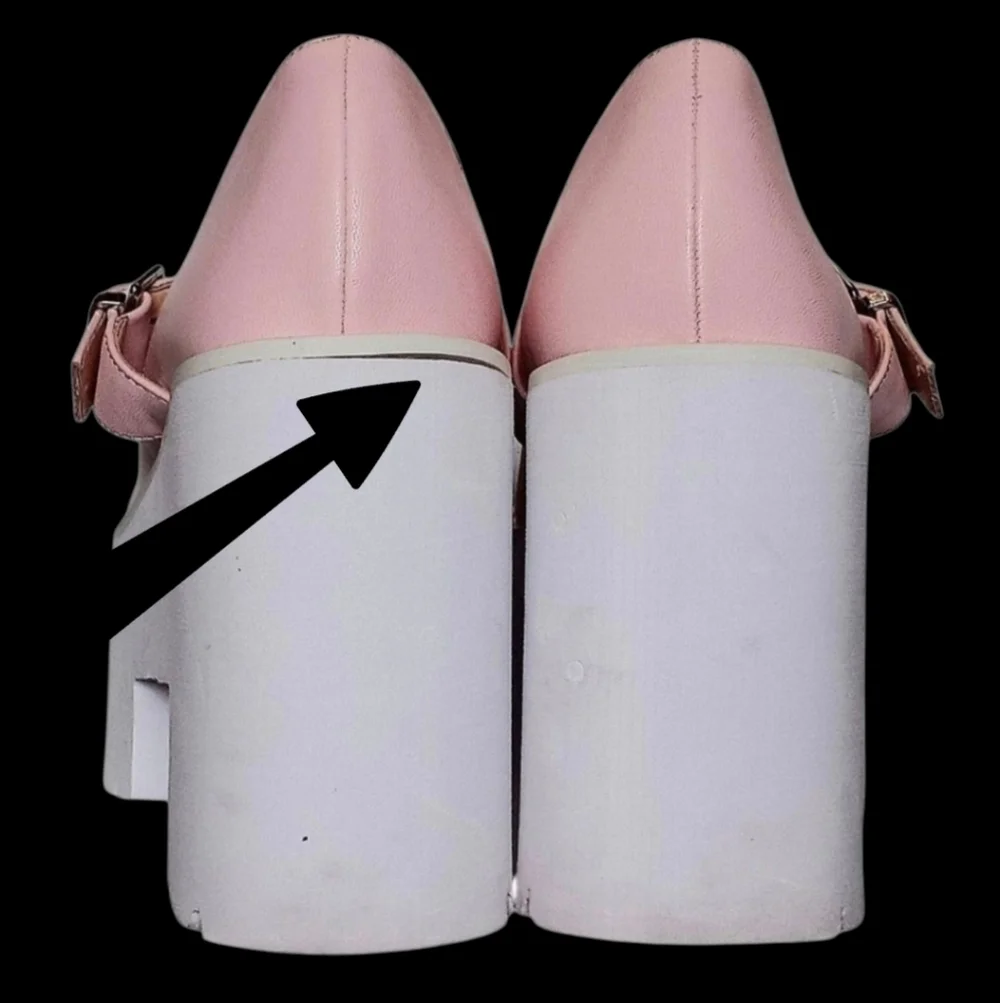 Hot Topic Platform Mary Jane 4Hearts Faux Leather Pink Shoes, Women Size 7